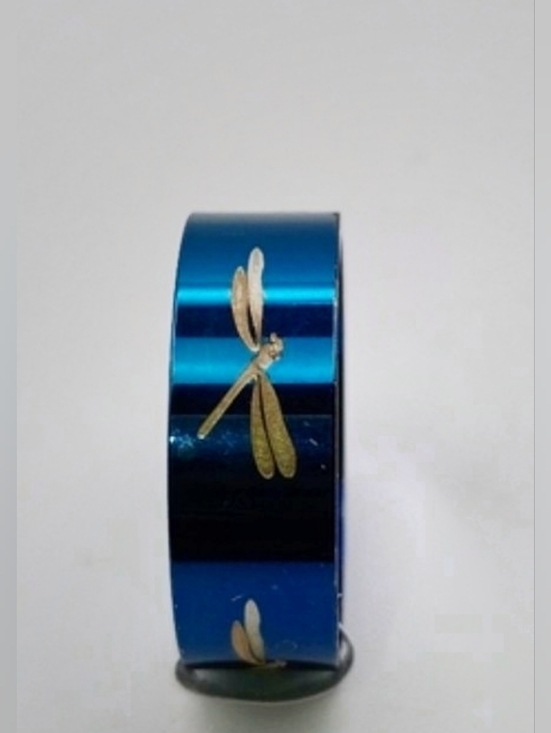 unbranded Jewelry - Blue Dragonfly Ring Stainless Steel Band US 9.5 Metallic Statement Cute